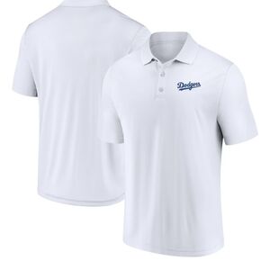 Fanatics White Polo Shirt with Blue Logo